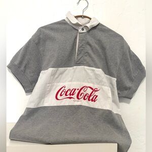 Vintage 1990s Coca-Cola Rugby Shirt |  Logo Pullover